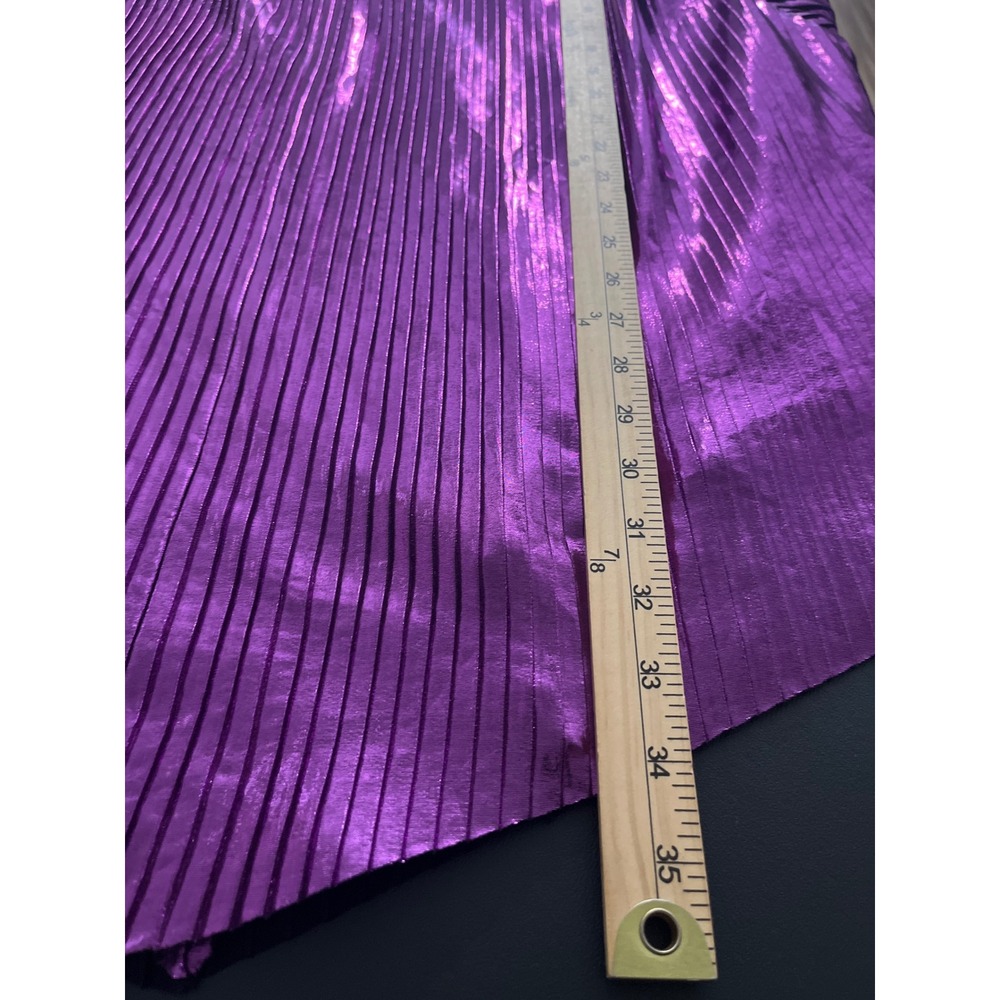 NWT Michael Costello x Revolve Gene Mini Dress Electric Purple Plissé Small - Picture 6 of 10